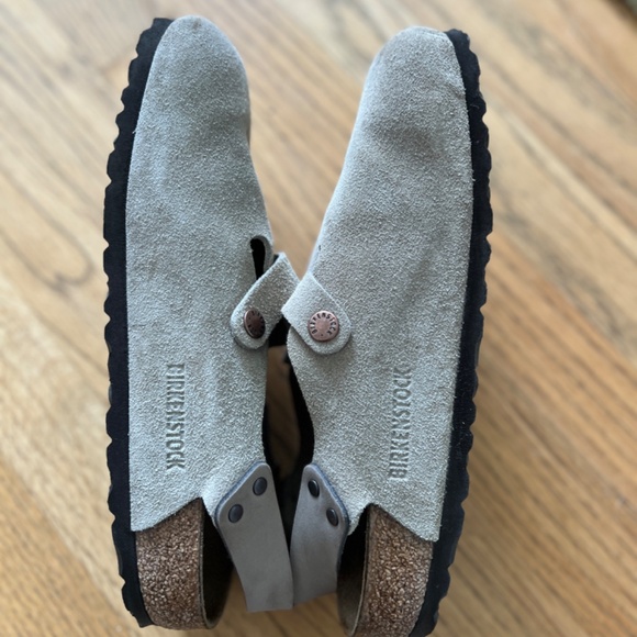 Birkenstock Taupe Suede Tokio Clogs with Strap Size 40 / 9 - Picture 6 of 7